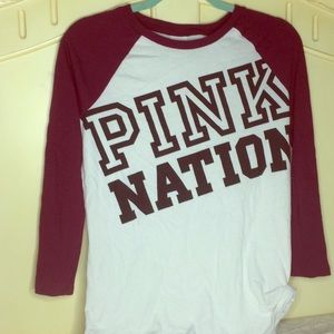 Pink Nation Baseball T-Shirt!